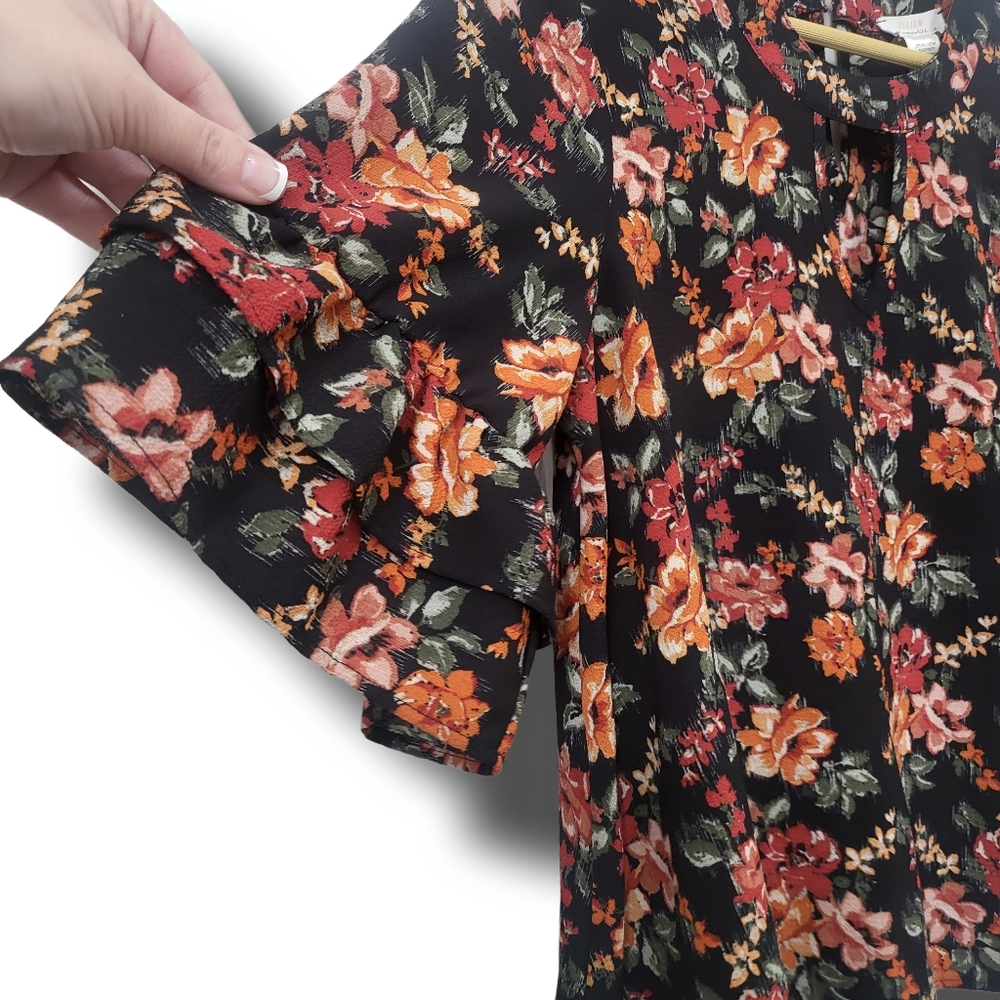 🌿Urban Romantics Urban Outfitters Womens Medium Fall Autumn Flounce Top - Picture 7 of 15